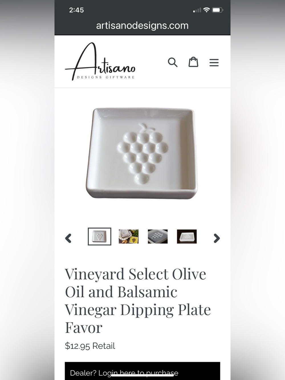 PICK ANY 3 ITEMS FOR $10 - Artisan Olive Oil & Balsamic Dipping Plate